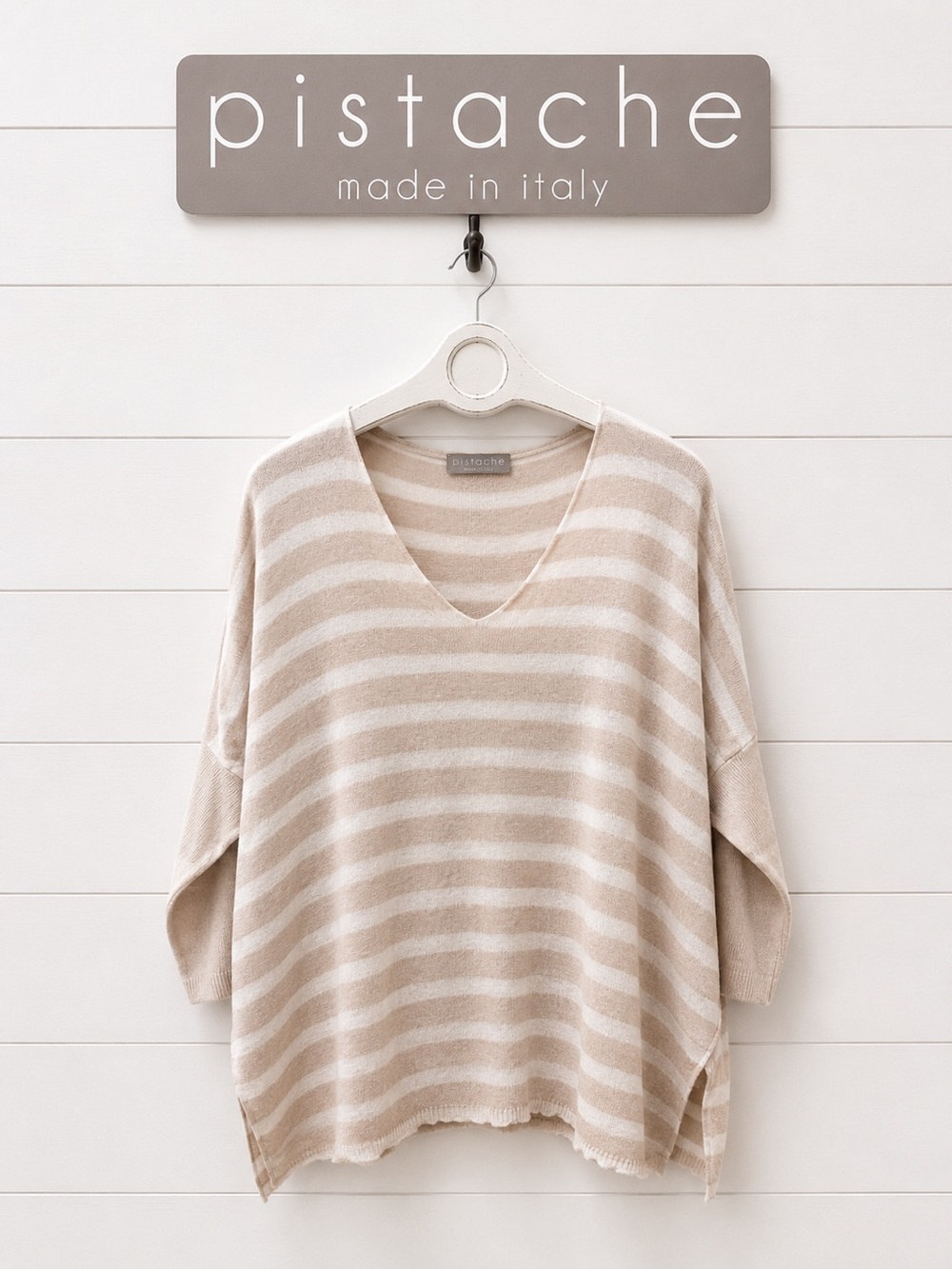 PISTACHE Oversized Striped Sweater Size L